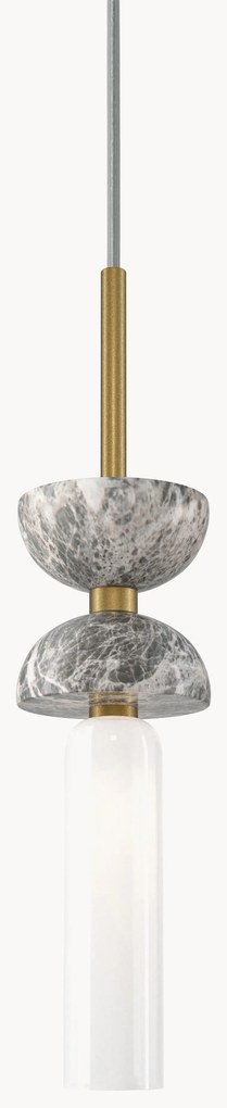 Kleine hanglamp Kyoto van marmer en metaal