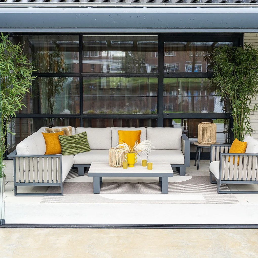 Garden Impressions Gabon hoek loungeset 4-delig - taupe