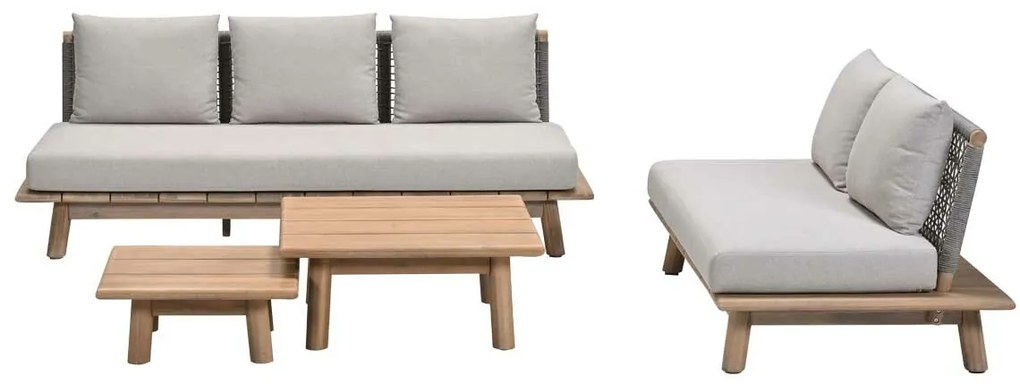 Garden Impressions San Namut loungeset 4-delig - grey sand