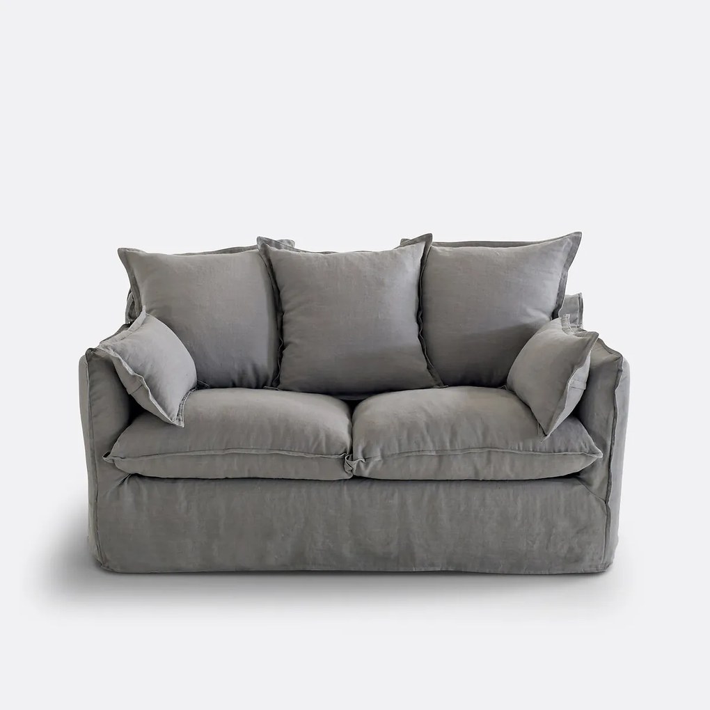 Bankhoes in gekreukt linnen Odna