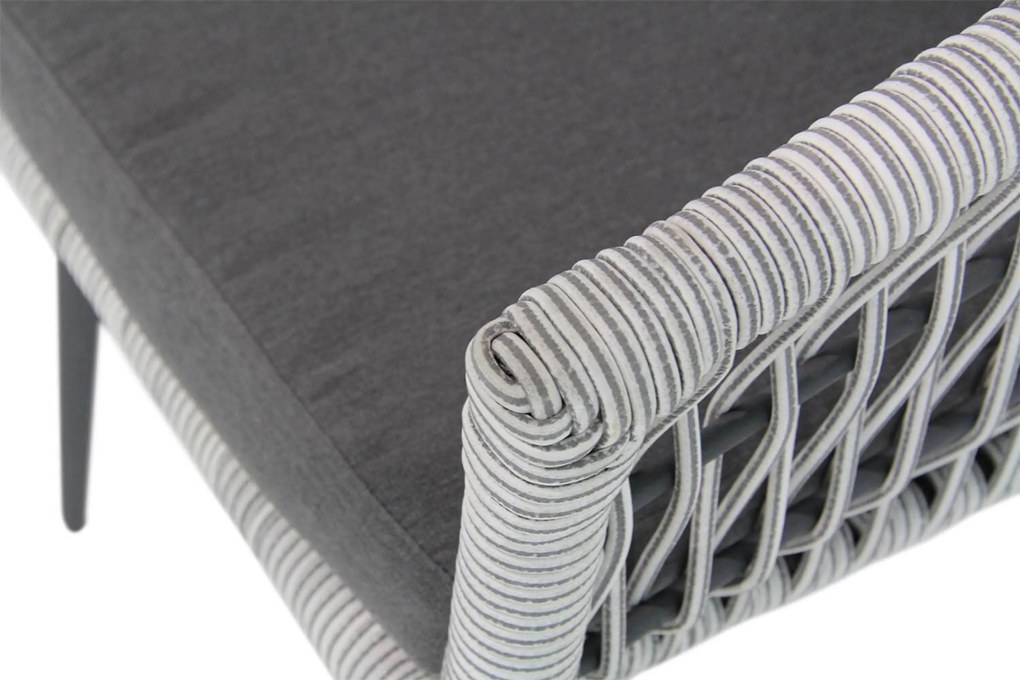 Bistroset 2 personen 70 cm Aluminium/wicker Wit Lifestyle Garden Furniture Western/Como