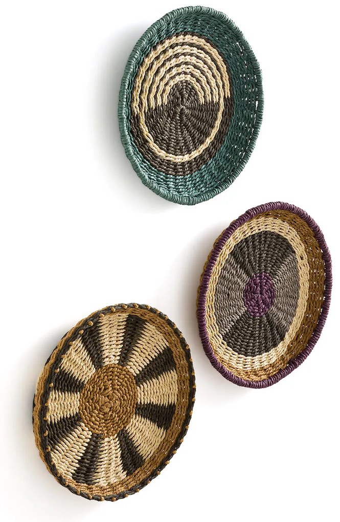 Set van 3 wanddecoratiesØ28 cm, Onaga