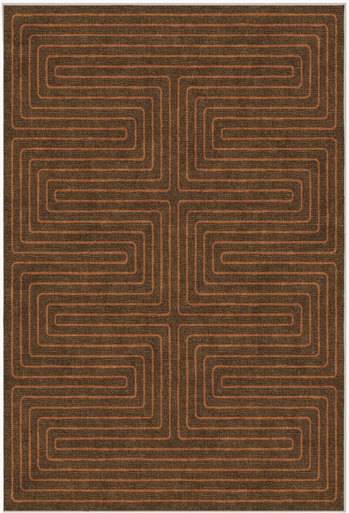 Wasbaar laagpolig vloerkleed Labyrinth van Jonathan Adler