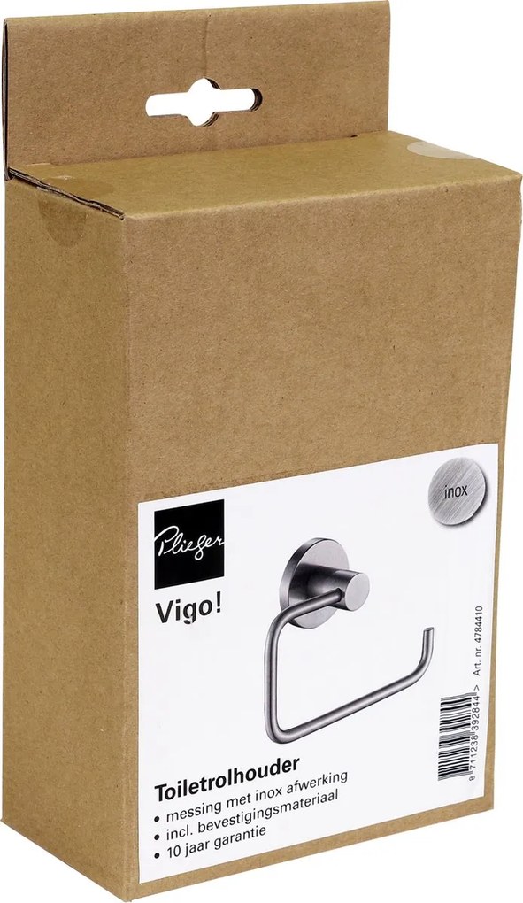 Plieger Vigo toiletrolhouder zonder klep geborsteld chroom
