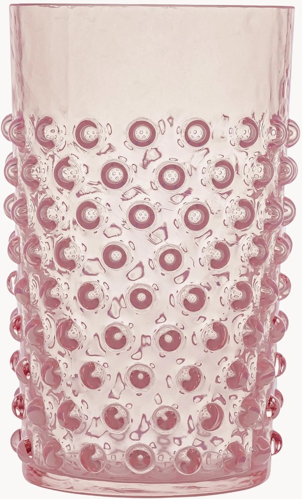 Mondgeblazen tumblerglazen Opaline Hobnail, 2-delig