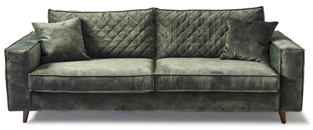 Rivièra Maison - Kendall Sofa 3,5 Seater, velvet, ivy - Kleur: groen