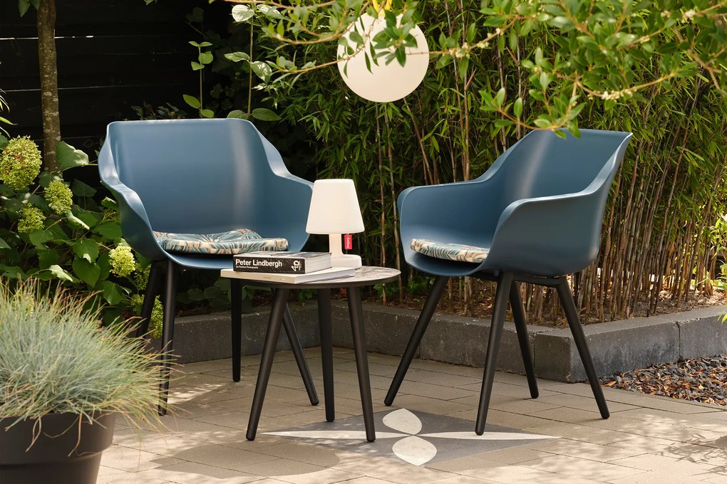 Hartman Sophie Element dining armstoel - Steel Blue - Alu poot