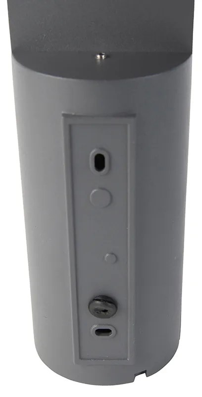 Moderne buitenwandlamp donkergrijs incl. LED - Harry