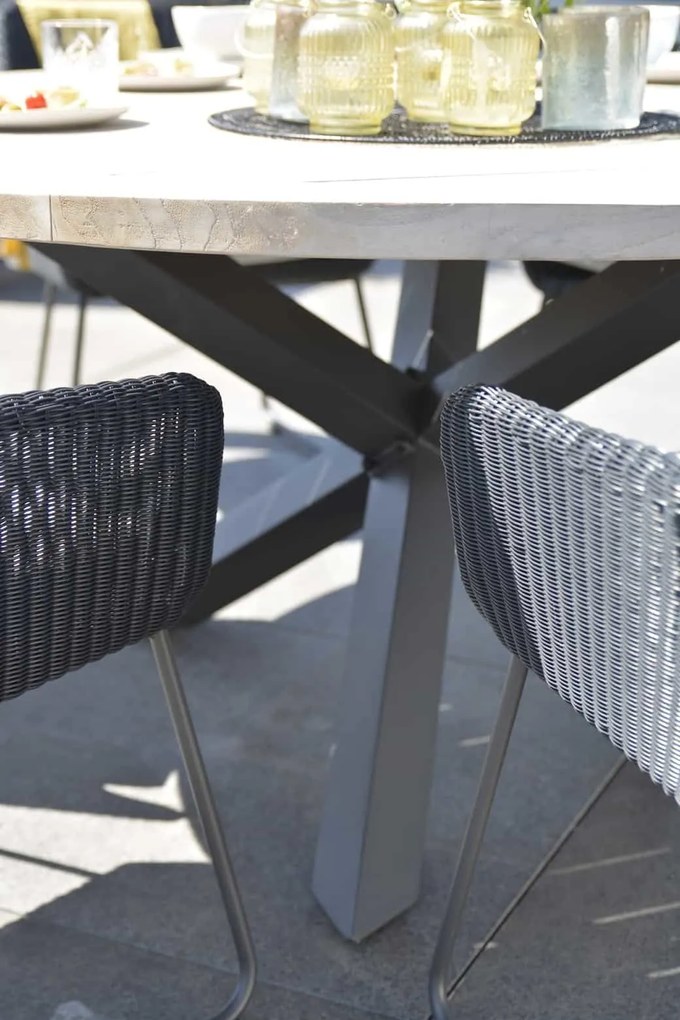 Taste by 4SO Ronde Tuintafel - Louvre - Ø 160 cm - Teak / Aluminium - Taste by 4SO
