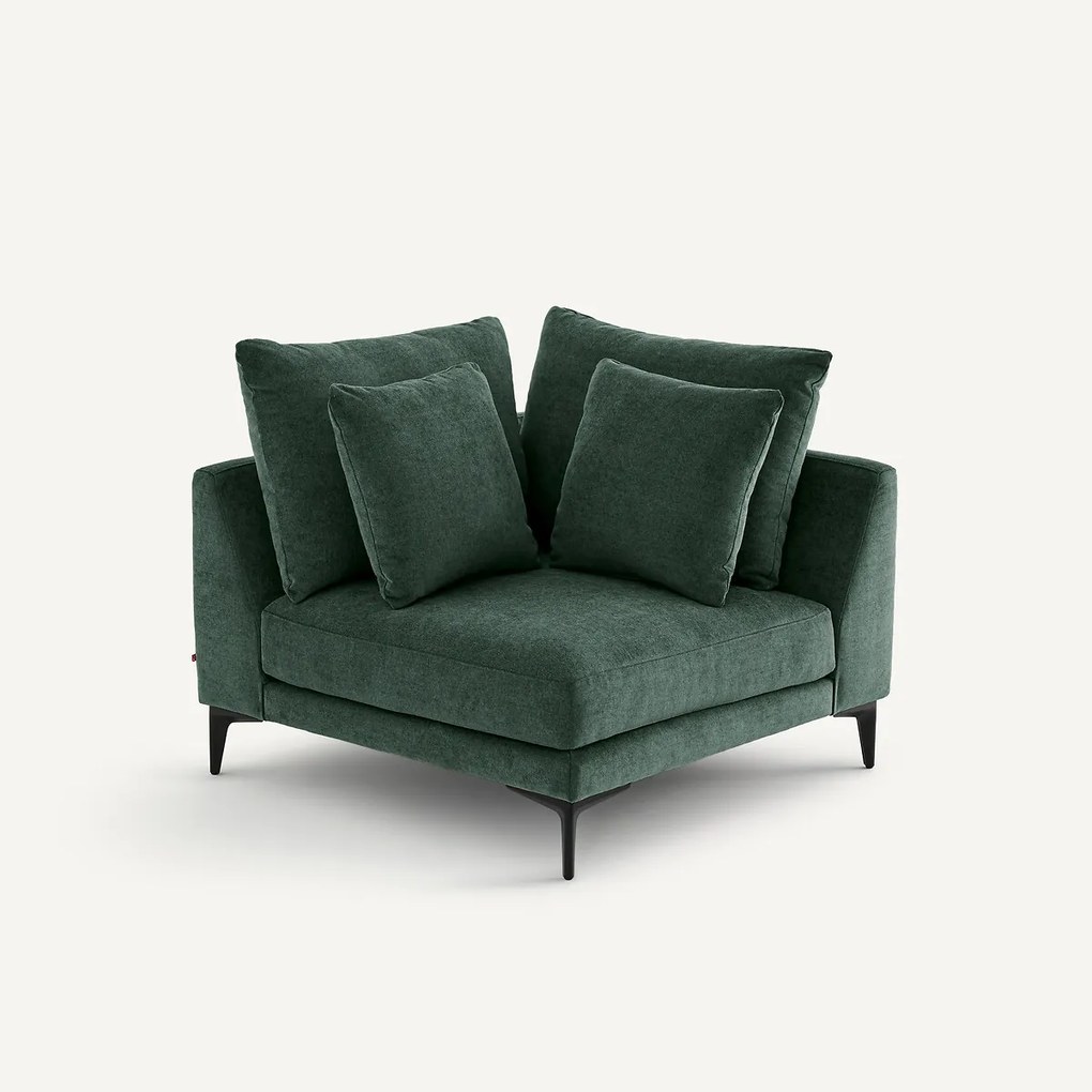Hoekbank in polyestermix, MODERNISTE, ontwerp Emmanuel Gallina