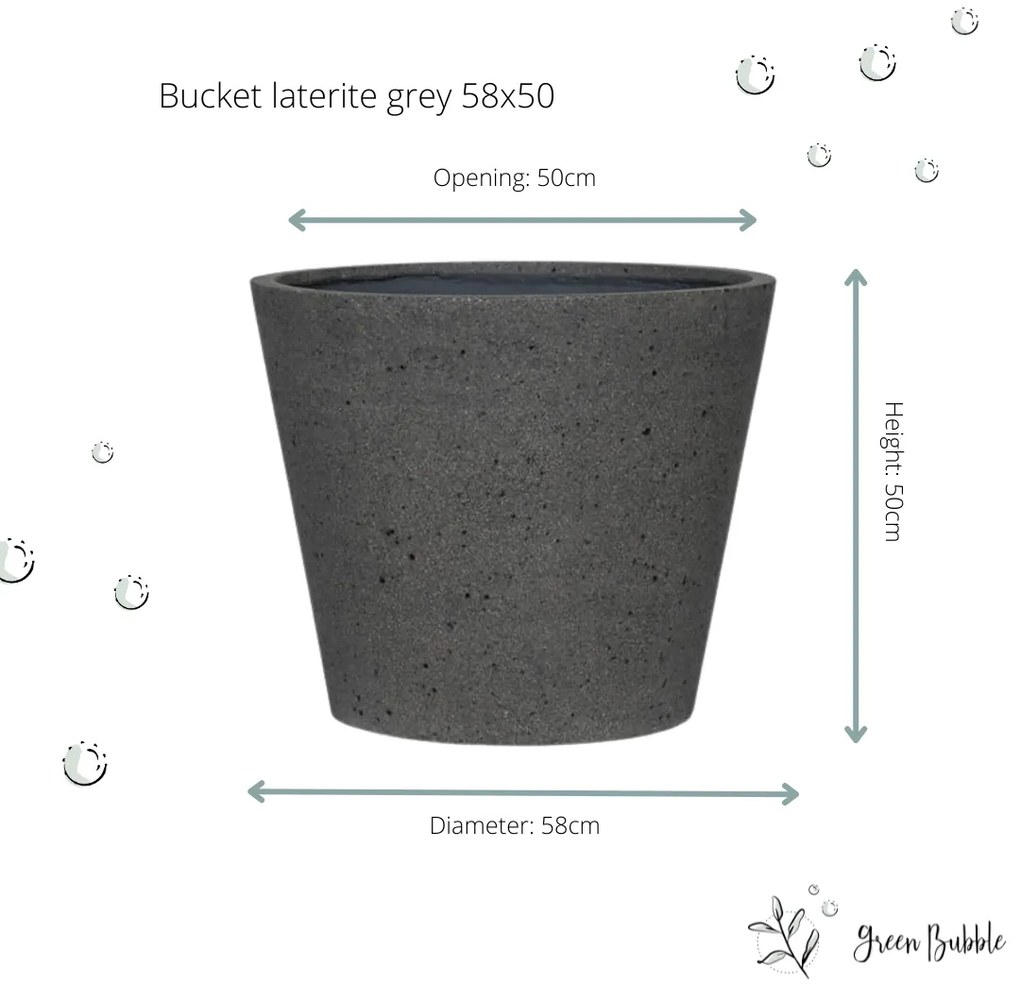 Pot Bucket Laterite Grey