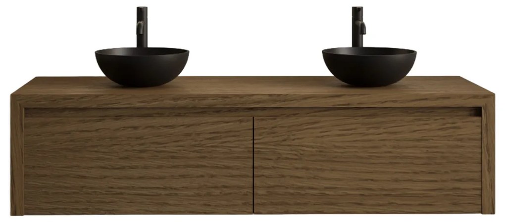 Gliss Design Ares badmeubel 120cm 2 lades castle brown zonder waskom
