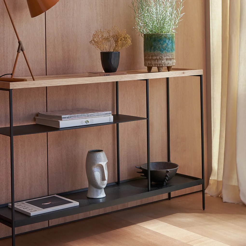 Vaas in email aardewerk H23,5cm, Oro