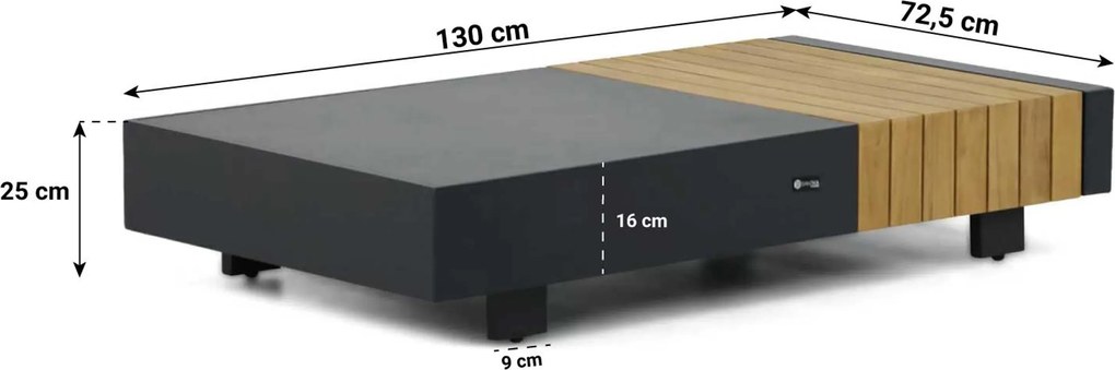 Hoek loungeset 5 personen Aluminium Grijs  Santika Furniture Santika