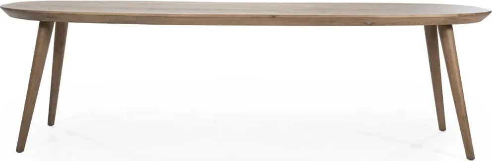 Eettafel Gerookt Eiken Met Ronde Hoeken 300 Cm - 300 X 100cm.