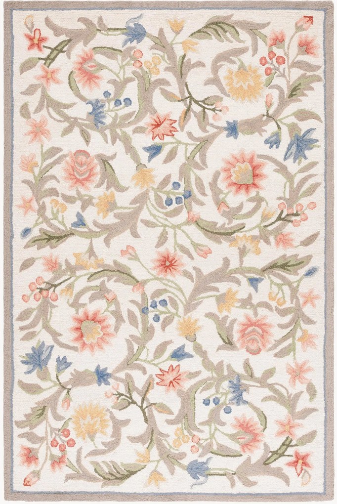 Handgeweven wollen vloerkleed Eira Traditional