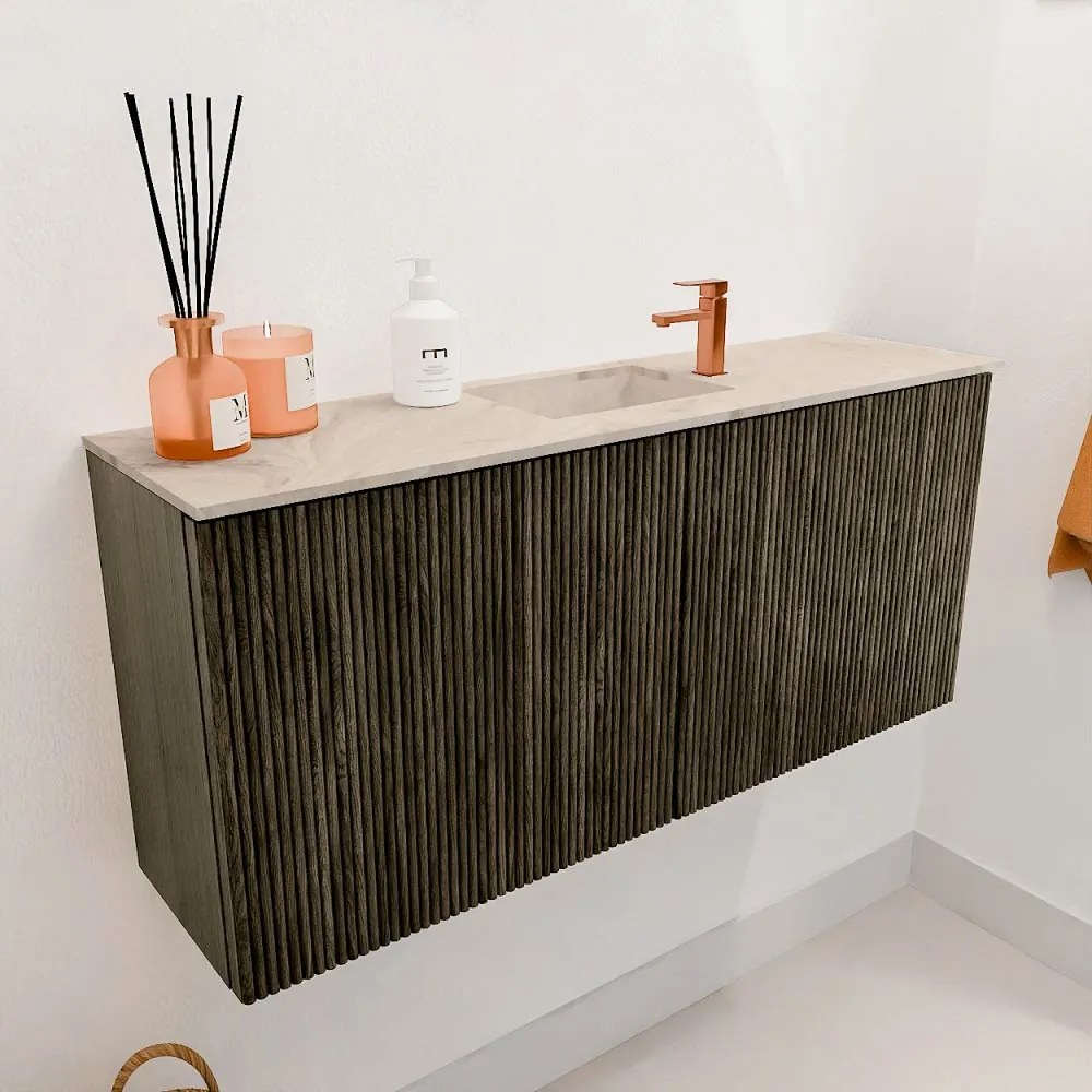 Mondiaz Joya DLux 90cm toiletmeubel shadow met wastafel faye midden 1 kraangat frappe