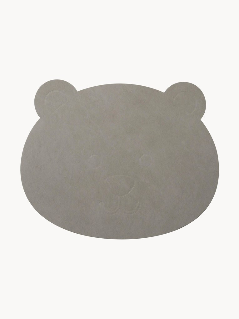 Leren placemat Bear