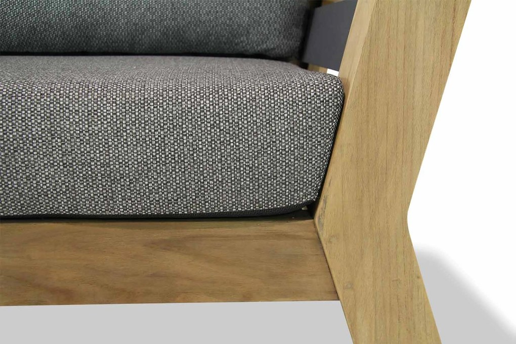 Hoek loungeset 5 personen Teak Old teak greywash Santika Furniture Santika Cantik
