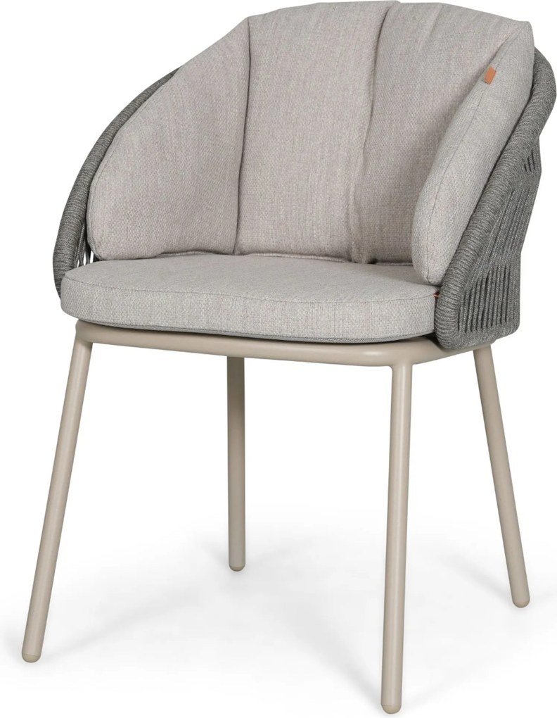 Tuinset Ronde Tuintafel 6 personen 150 cm Rope Zand/Beige  Santika Furniture Santika