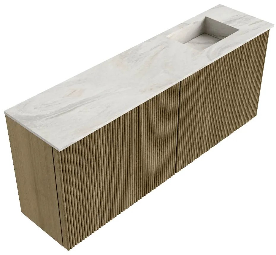 Mondiaz Joya DLux 100cm toiletmeubel dusk met wastafel faye rechts 1 kraangat ostra