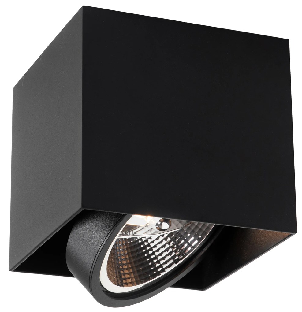 Design spot zwart vierkant AR111 - Box