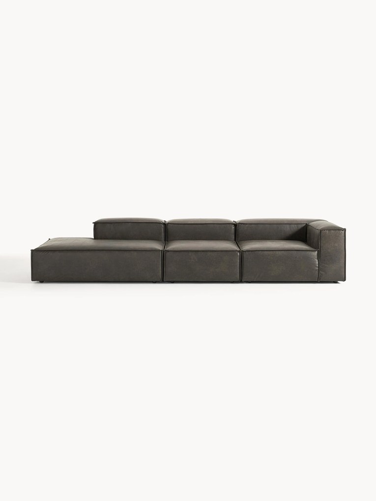 Modulaire XL chaise longue Lennon van gerecycled leer