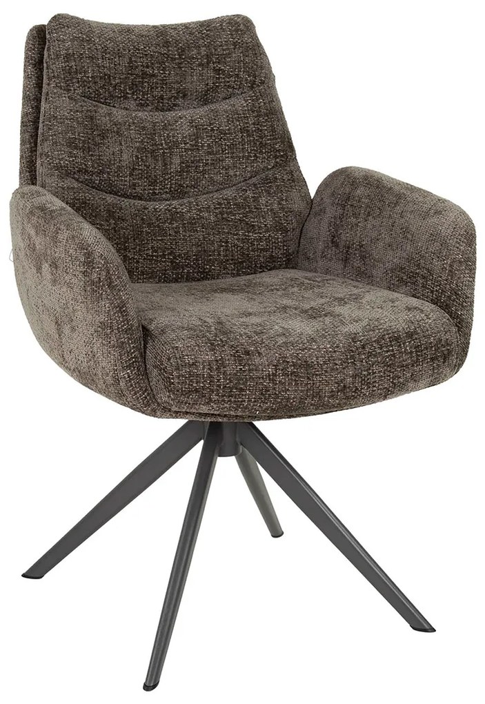Draaibare Eetkamerstoel Met Pocketvering Taupe