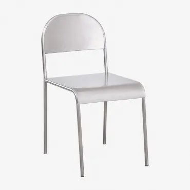 Set Van 4 Eetkamerstoelen Van Roestvrij Staal Narnial Roestvrij Staal - Sklum