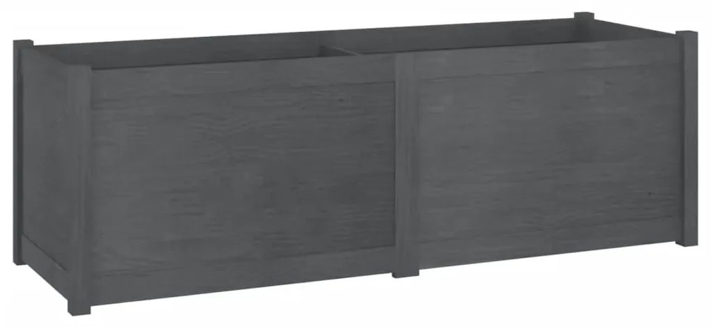 vidaXL Plantenbak 150x50x50 cm massief grenenhout grijs