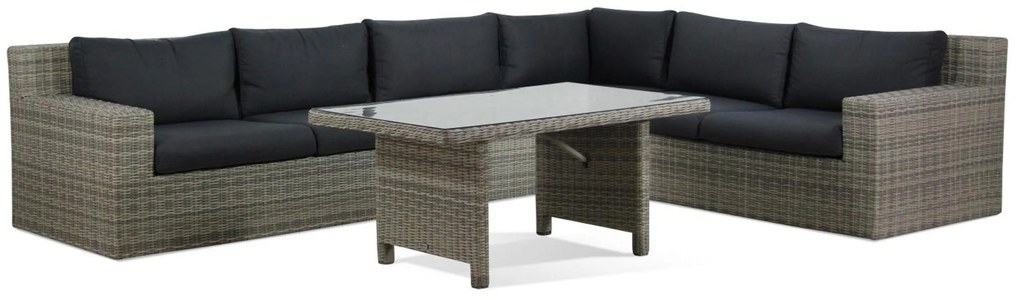 Dining Loungeset 6 personen Wicker Grijs Garden Collections Amico/Napoli