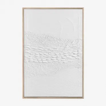 Decoratief Reliëf Schilderij 60x90 Cm Van Gips Usclat Wit - Sklum