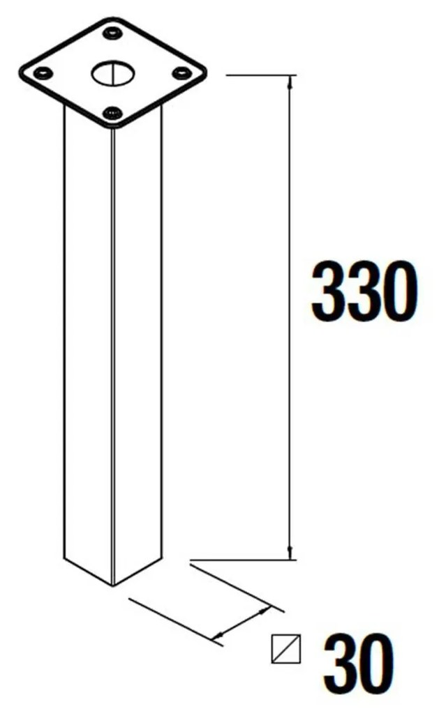 Muebles set van 2 poten voor badkamermeubel 33cm