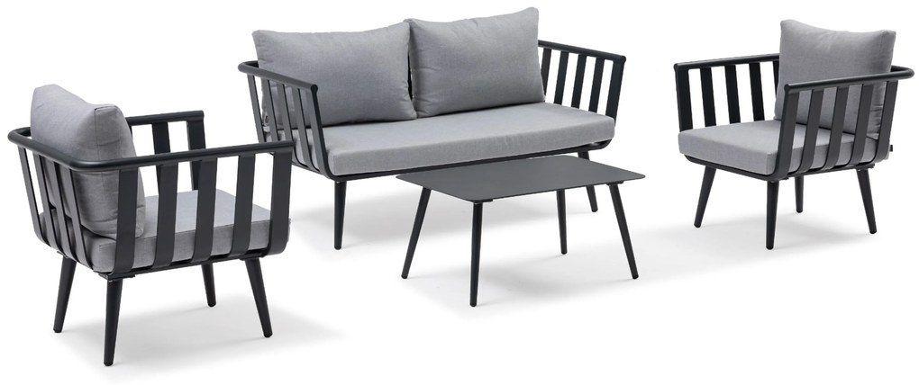 Stoel en Bank Loungeset 5 personen Aluminium Grijs De Laan Projects