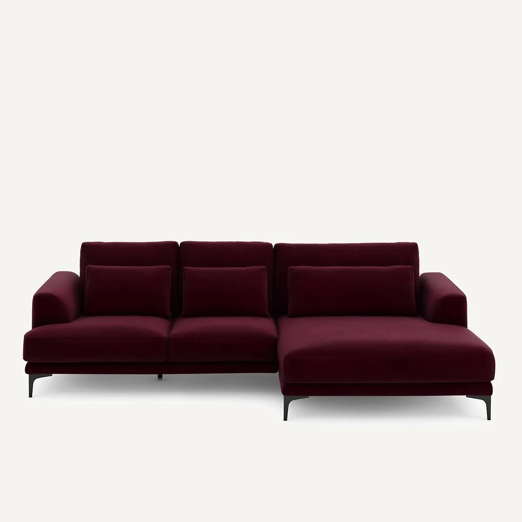XL hoekbank rechts in fluweel, MARSILE