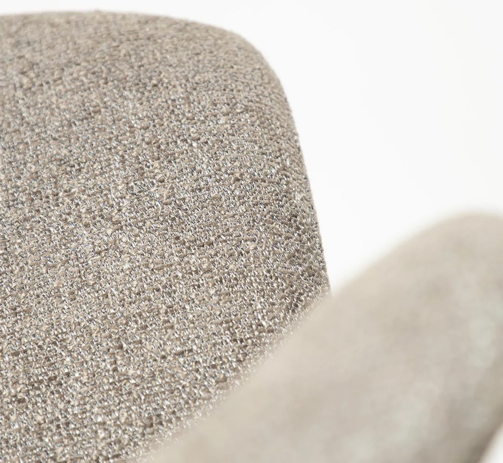 Dan-Form Glory Swivel Draaibare Barstoel Grijsbruin Boucle