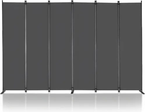 VEVOR Room Divider 6 Panelen Scherm 3110 x 1805 x 450 mm, Opvouwbaar Privacy Scherm &amp; Draagbare Scheidingswand voor Ruimteverdeling, Vrijstaande Room Divider voor Kantoor Slaapkamer Studeerkamer, Grijs