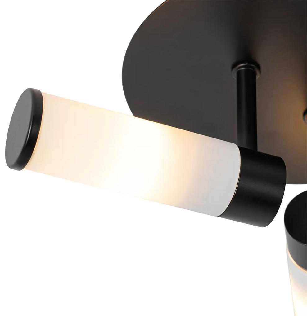 Moderne badkamer plafondlamp zwart 3-lichts IP44 - Bath Modern G9 IP44 rond Lamp