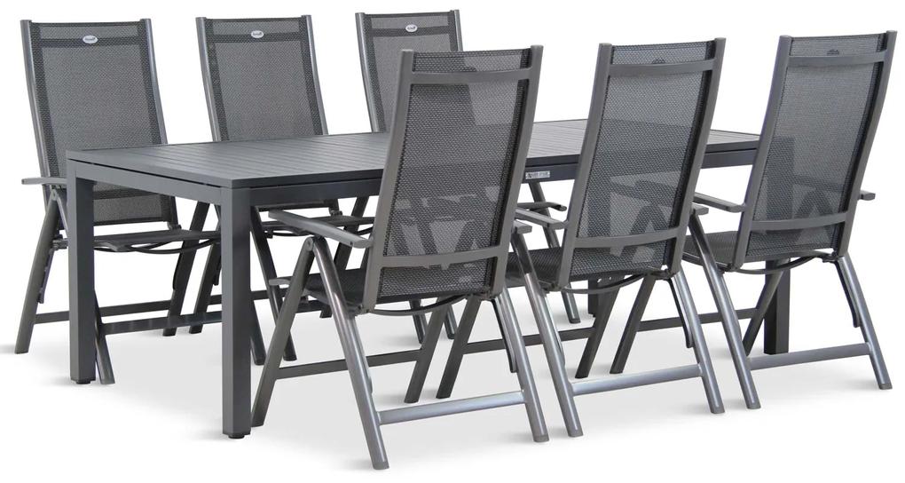 Hartman Royal Club/Concept Dining Set Aluminium/Textileen /Aluminium/textileen Grijs 7-delig