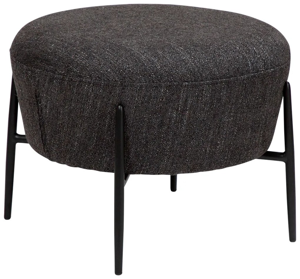 Dan-Form Orbit Ronde Poef Boulce Raven Zwart