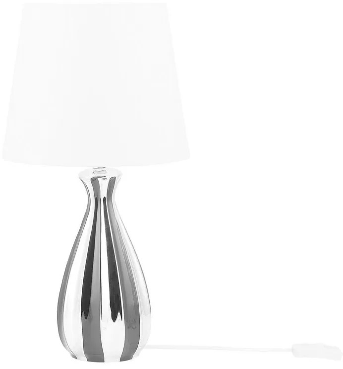 Tafellamp zilver/zwart VARDJA Beliani