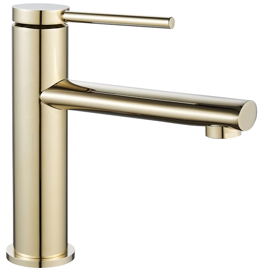 Wastafelkraan Rea Oval Gold Low