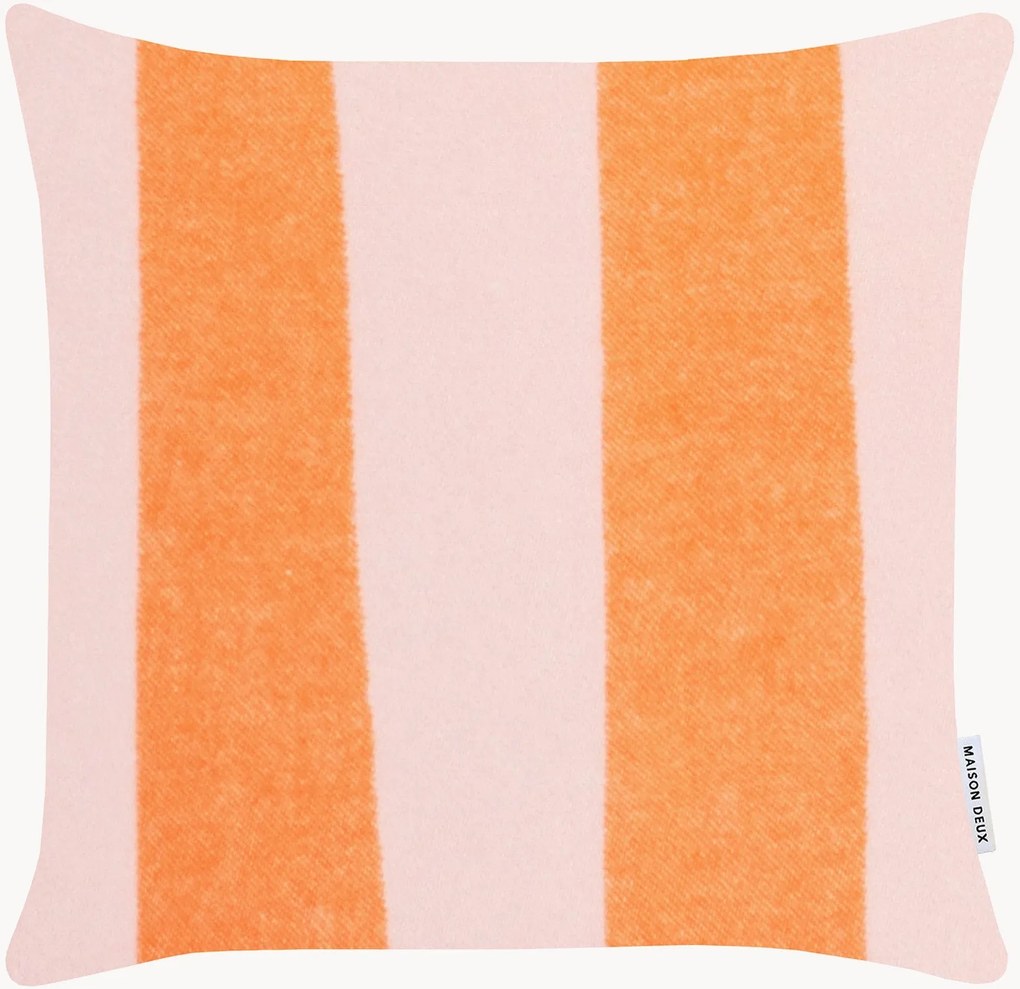 Decoratieve kussenhoes Rough Stripe van Nieuw-Zeelandse wol