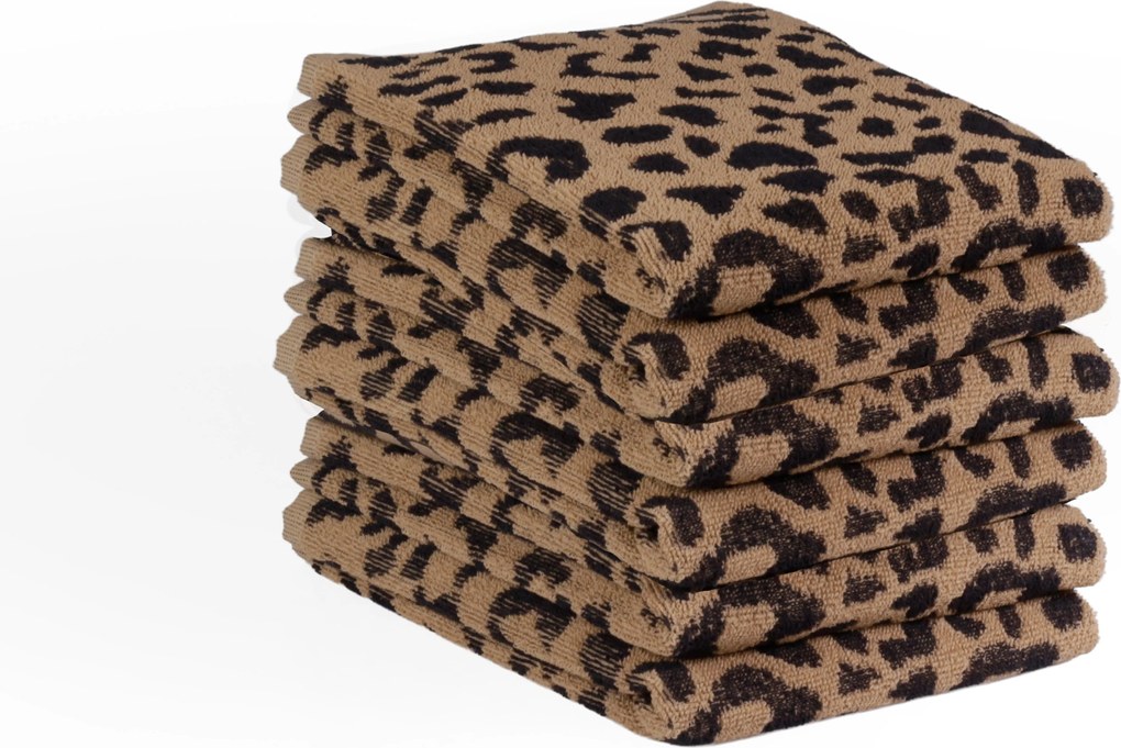 Keukendoek luipaard– 6 stuks – 50×50 – beige