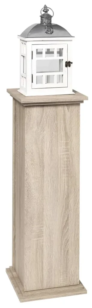 FMD Bijzettafel met deur 88,5 cm eikenkleurig