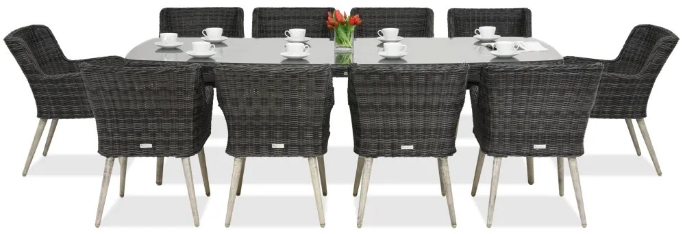 Exclusieve dining tuinset met grote tafel Córdoba voor 10 personen Garden Point antraciet