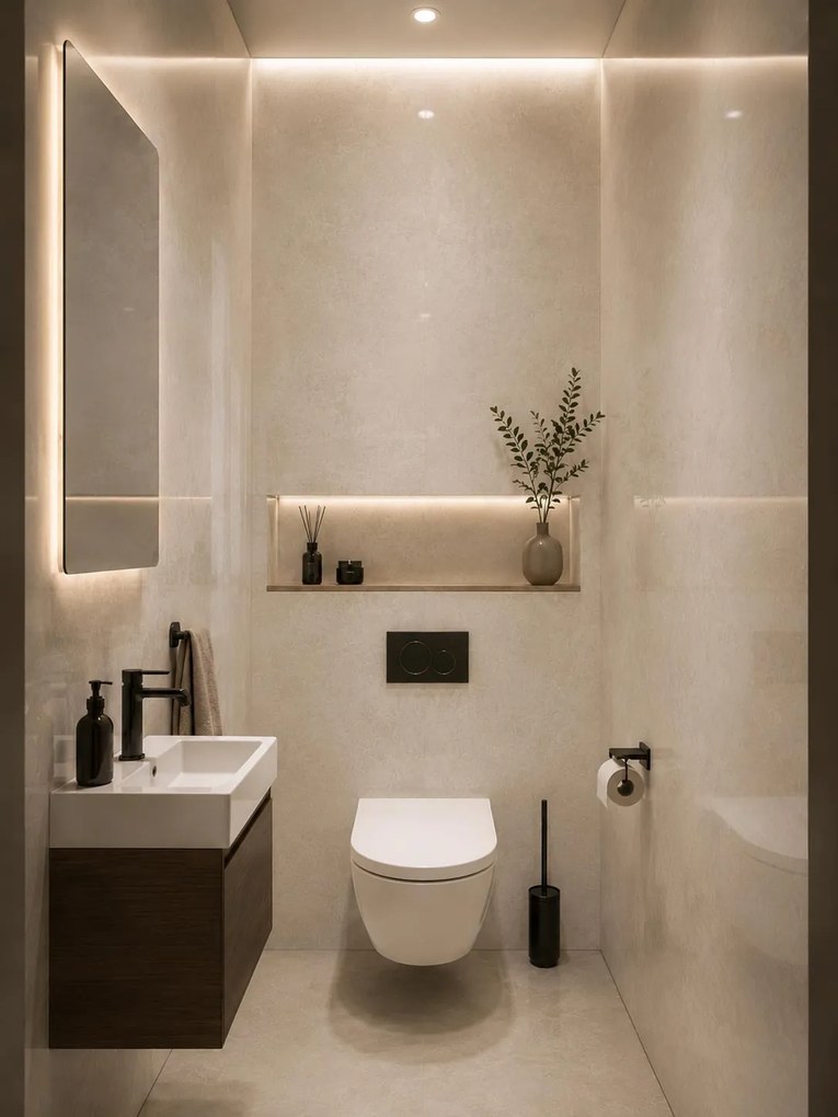 PVC Marmer Creme Marfil Glans 260x122x0,3cm