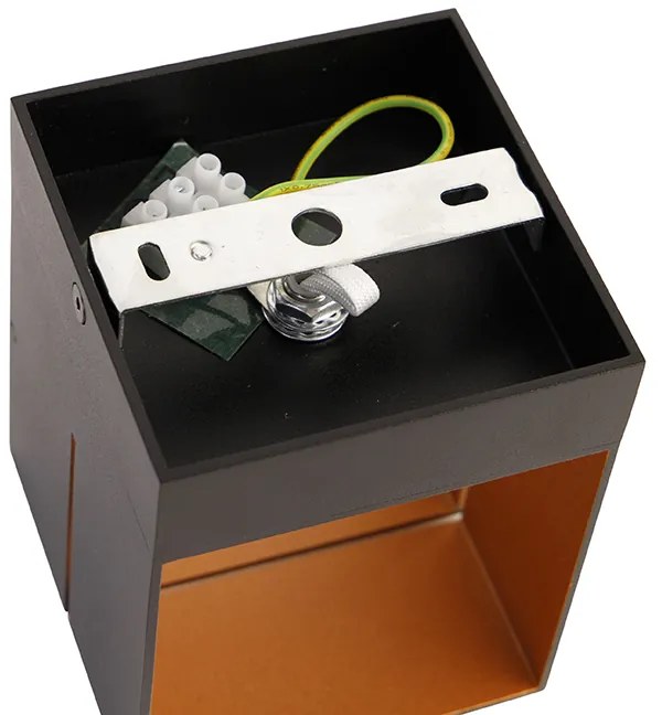 Set van 4 wandlampen zwart met goud 9,7 cm - Transfer Groove