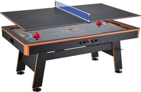 VEVOR Combinatietafel: Airhockeytafel, tafeltennistafel, eettafel - Omvormbaar voor thuisgebruik, geïntegreerde opbergruimte, gelijkmatige luchtcirculatie, versterkt frame en complete accessoires voor direct speelplezier