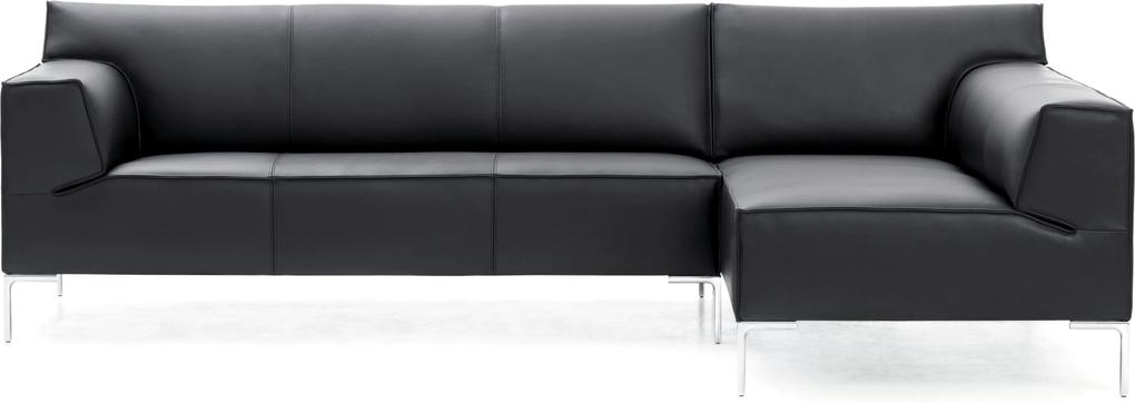 Design on Stock Bloq bank 3-zits 1-arm chaise longue Basque 38 Chic black